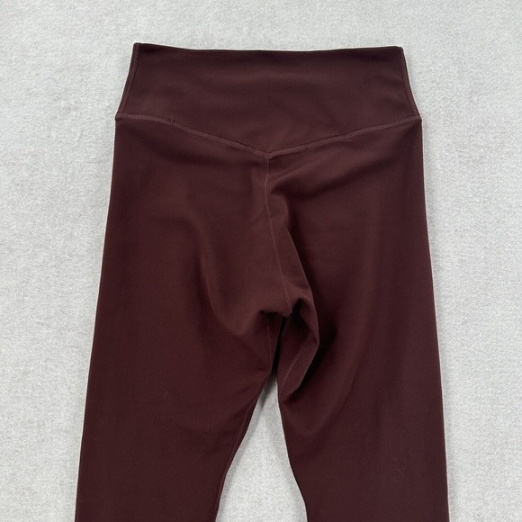 Nike Dri-Fit High Waist Maroon Leggings cropped Womens‎ Small - Picture 7 of 12
